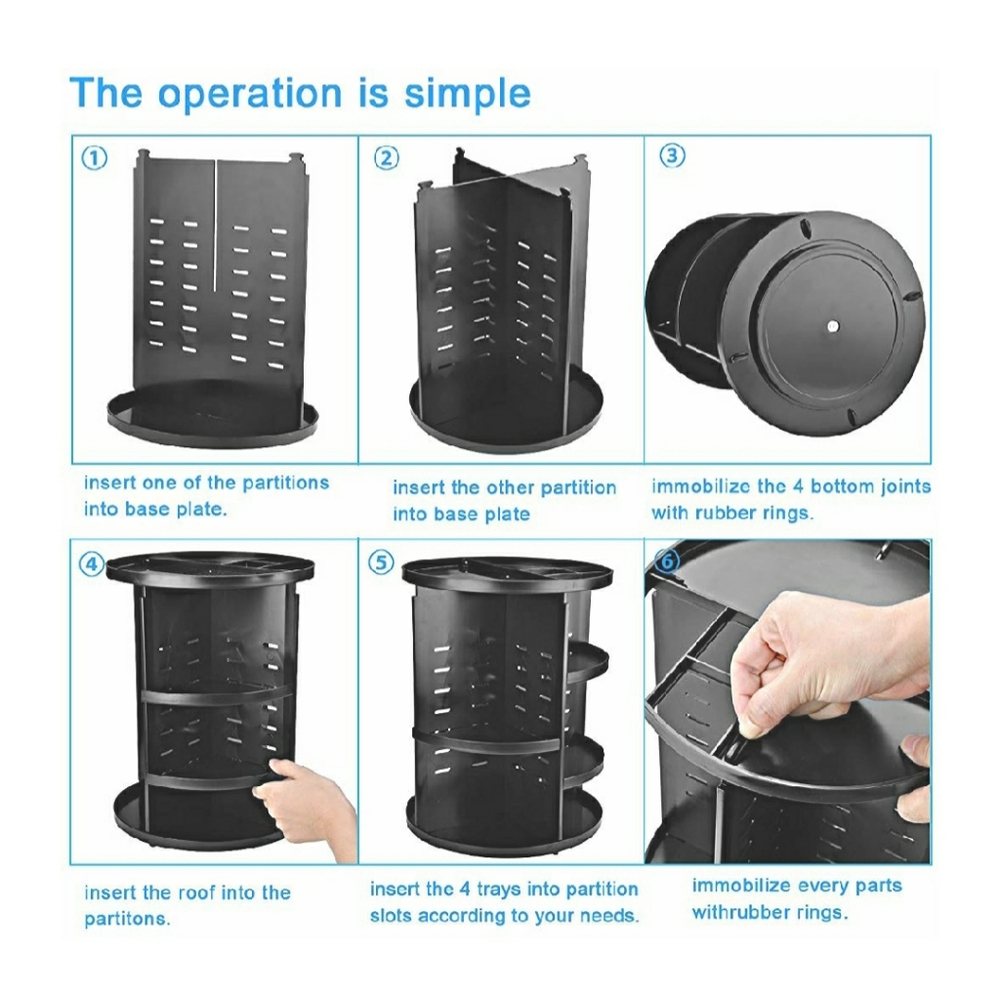 360 Spinning Makeup Organizer - Picture 3 of 4